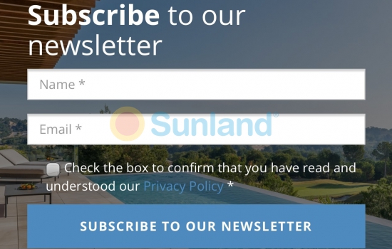 Sunland ger dig nu möjlighet att få regelbundna nyhetsbrev