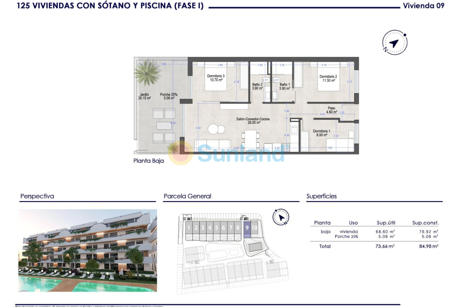 Ny bygg - Ground floor apartment - San Javier - Santiago de la Ribera