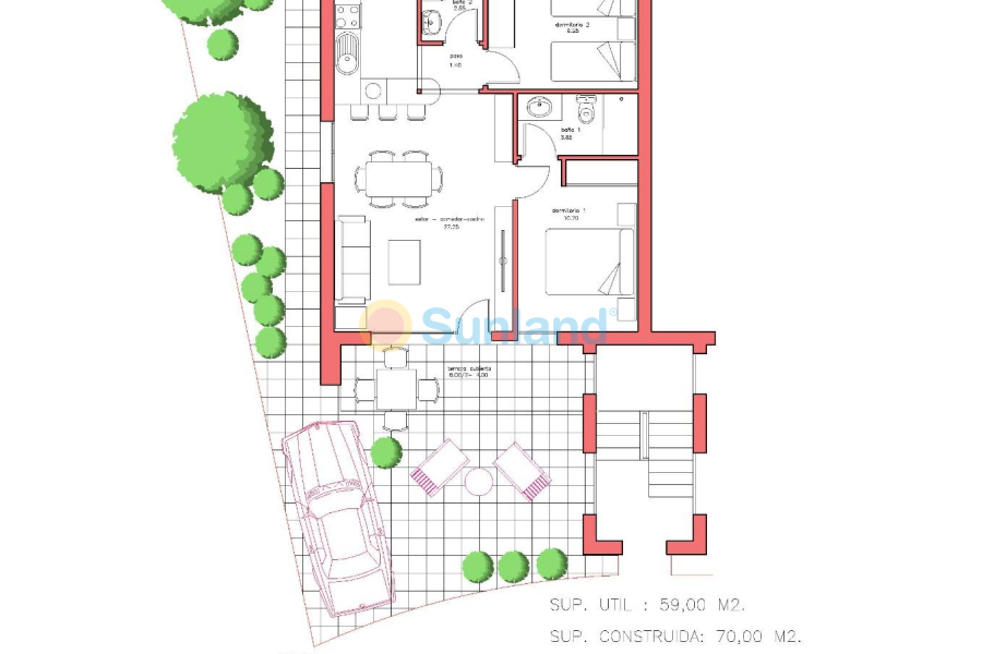 New Build - Bungalow - Fuente Alamo - La Pinilla