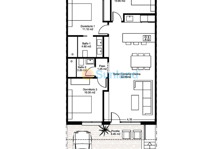 Новостройка - Ground Floor Bungalow - Santiago de la Ribera