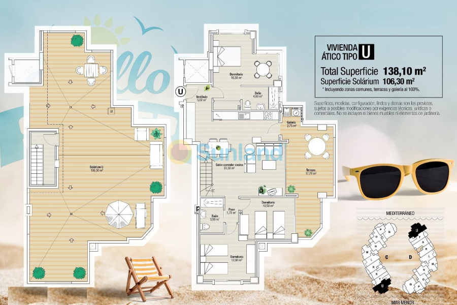 Ny bygg - Toppleilighet - La Manga del Mar Menor - La Manga