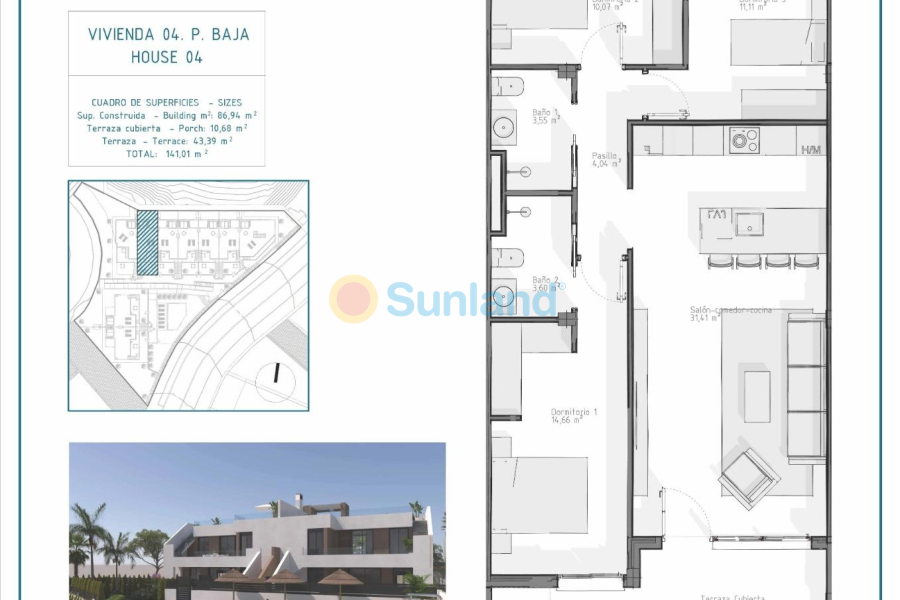 Neubau - Bungalow - Vera - Pueblo Salinas
