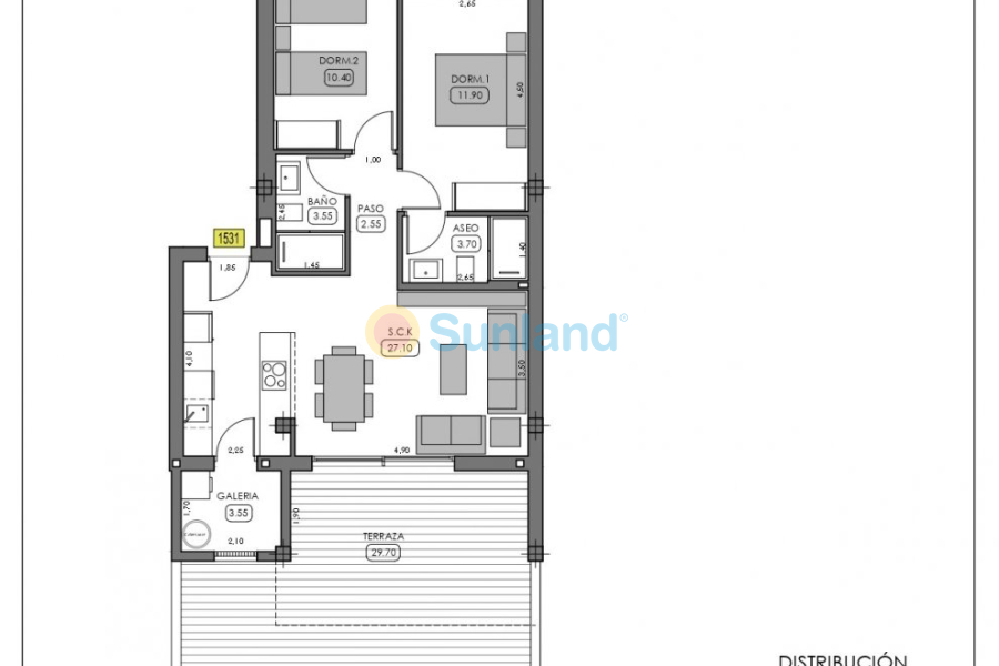 Ny bygg - Ground Floor Bungalow - Algorfa - La finca golf