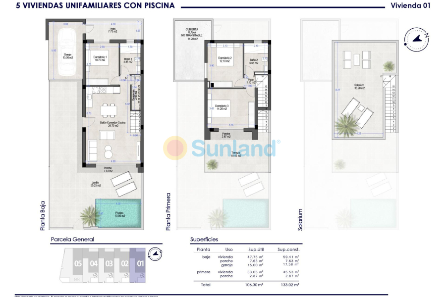 Ny bygg - Semidetached - San Pedro del Pinatar - Polideportivo