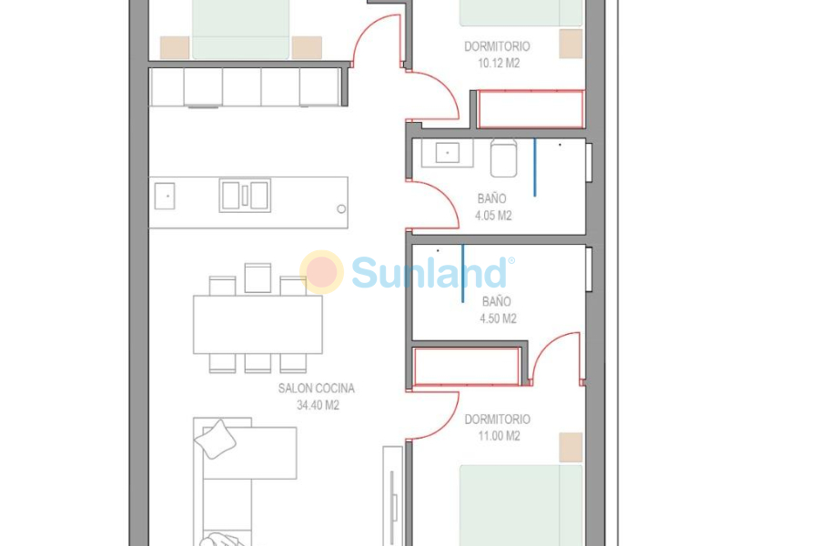 Ny bygg - Ground Floor Bungalow - Pilar de la Horadada - Parque del Mediterraneo