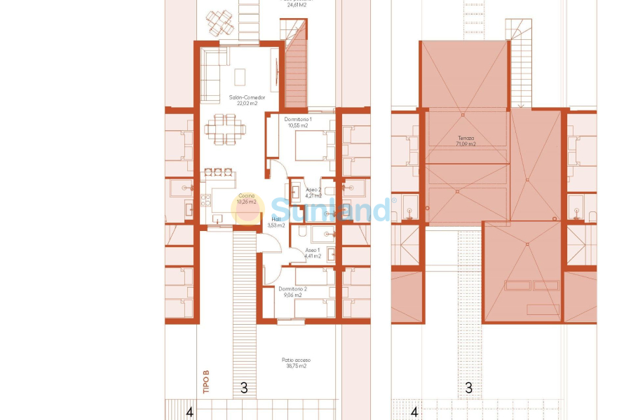 Neubau - Town House - BAÑOS Y MENDIGO - Altaona golf and country village