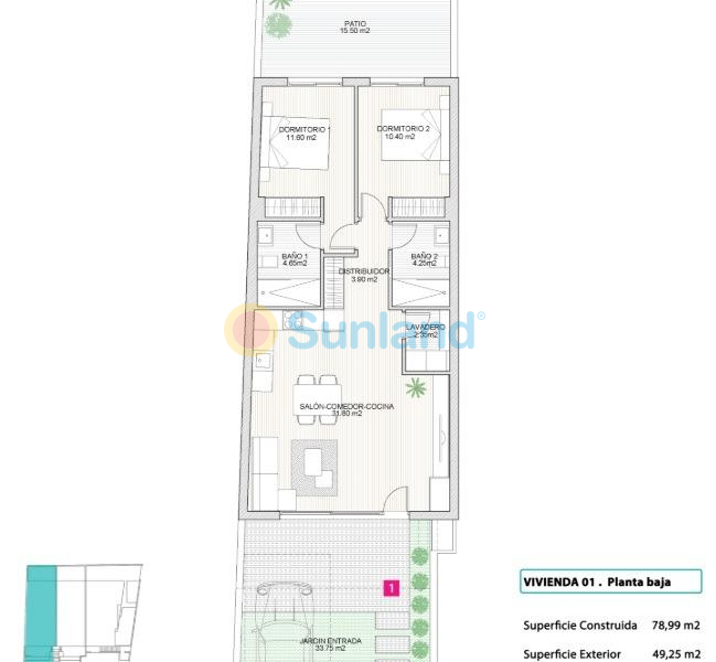 Ny bygg - Ground Floor Bungalow - San Pedro del Pinatar - Lo Pagan