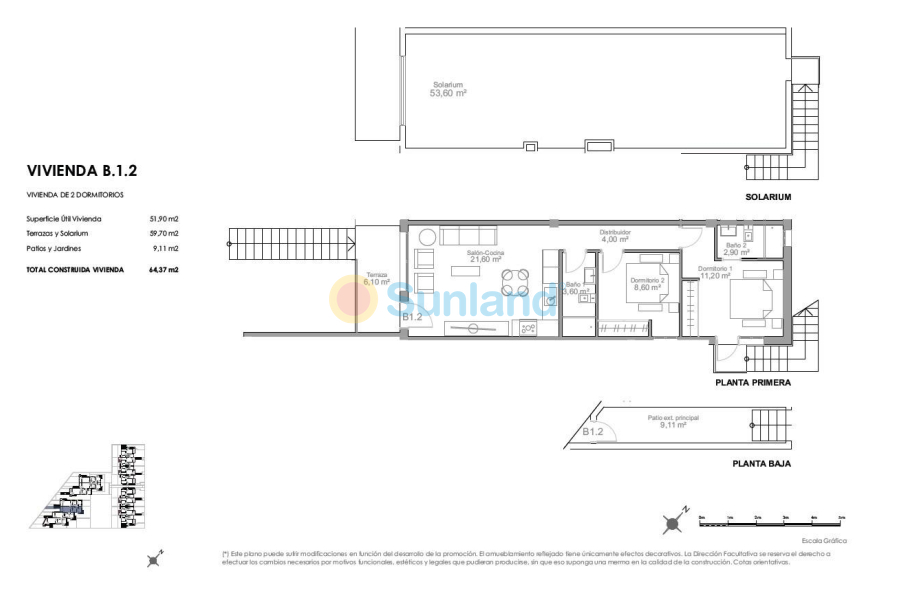Ny bygg - Top Floor Bungalow - Puerto de mazarron - Playa Negra