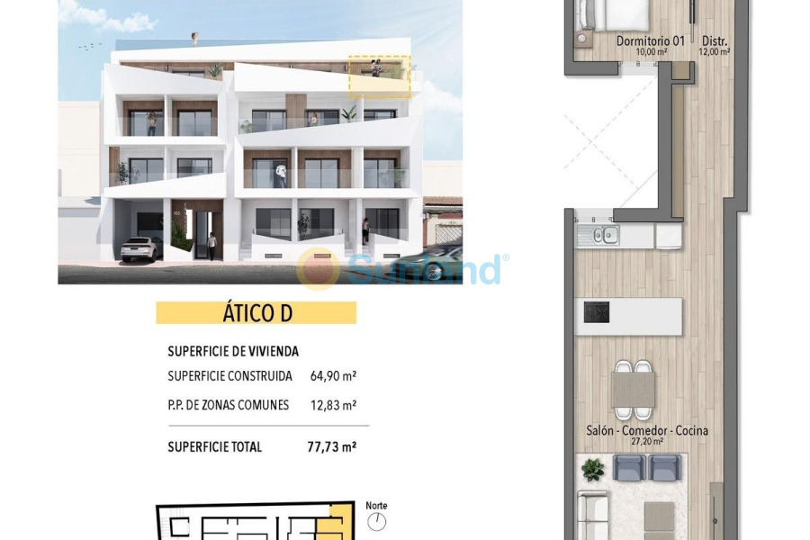 Nueva construcción  - Ático - Torrevieja - Playa del Cura