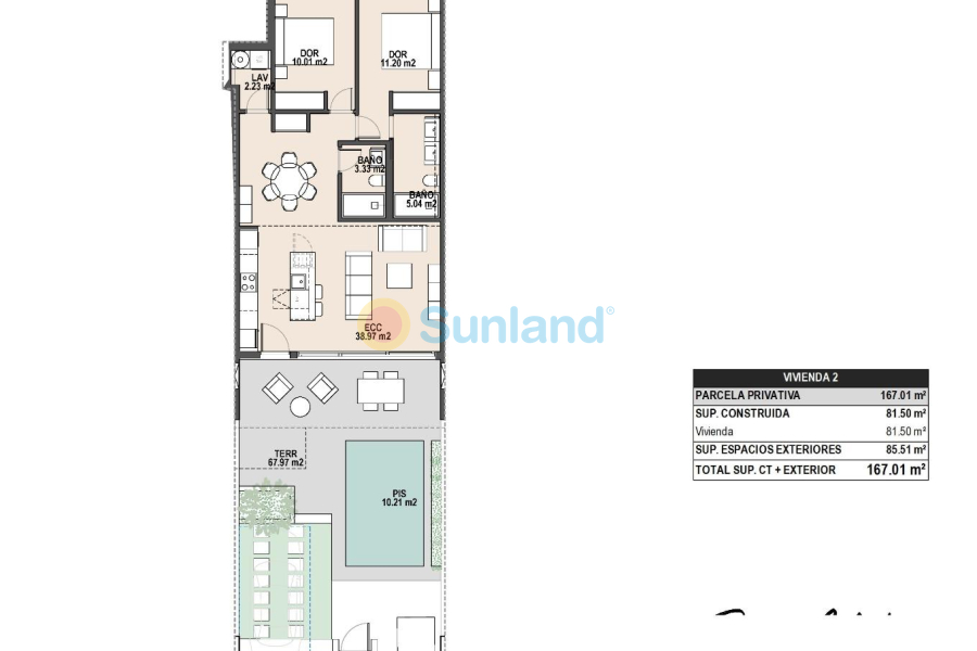 Nueva construcción  - Ground Floor Bungalow - Pilar de la Horadada - parques de Andromeda