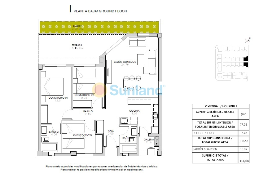 Ny bygg - Bungalow på bottenvåningen - Torrevieja - Los Naufragos