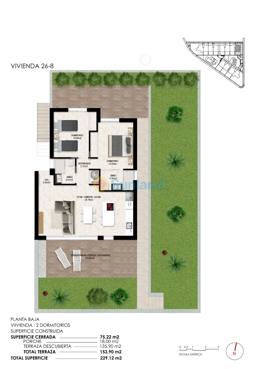 Ny bygg - Bungalow på bottenvåningen - Villamartin